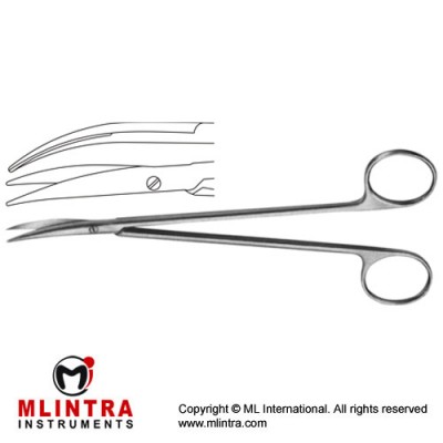 DeBakey Arteriotomy Scissor Curved Stainless Steel, 17.5 cm - 7"